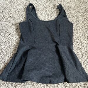 Gray Peplum Top